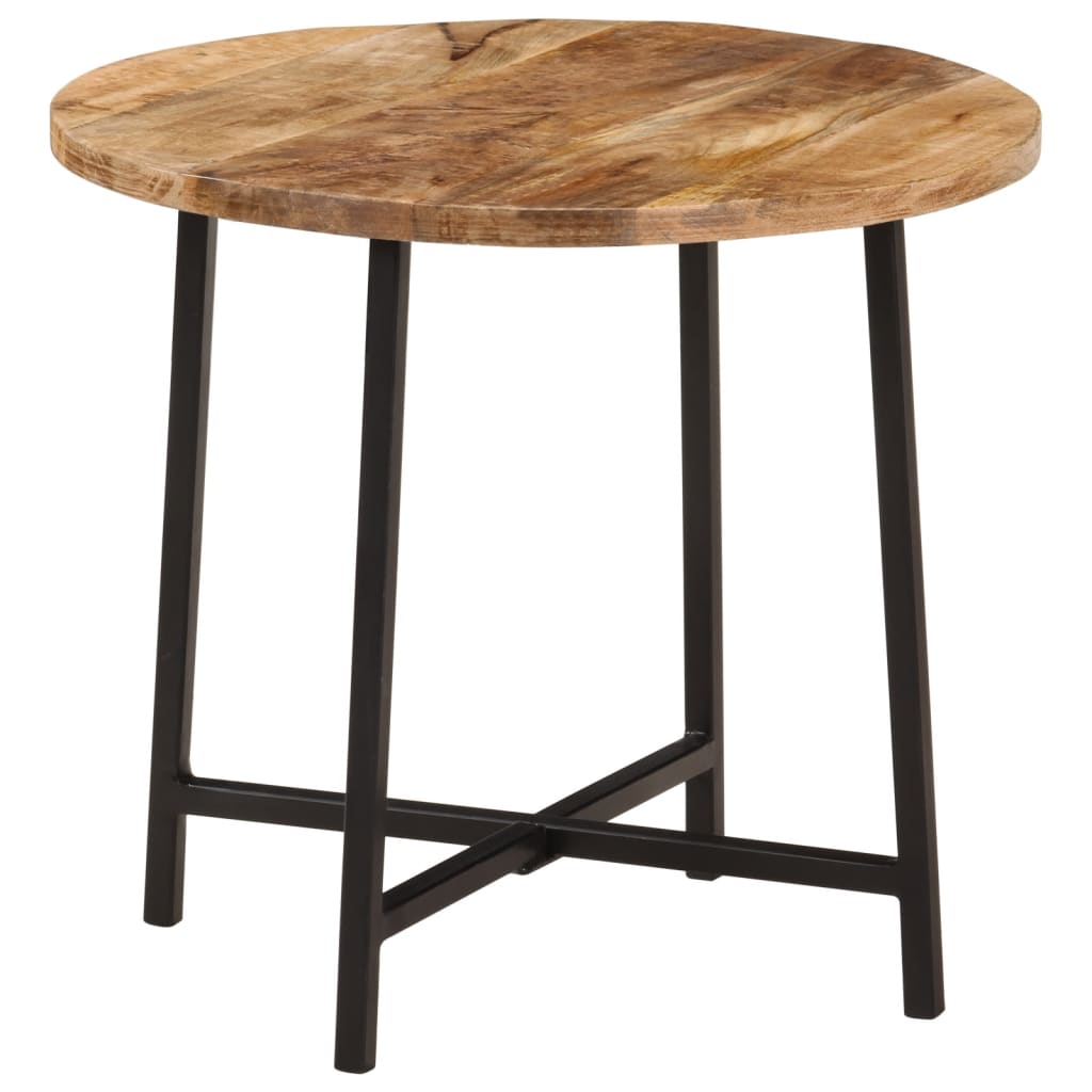 Table basse 45x45x40 cm bois de manguier solide et fer