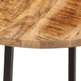 Table basse 45x45x40 cm bois de manguier solide et fer