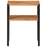 Table d’appoint 35x35x45 cm bois massif d'acacia et fer