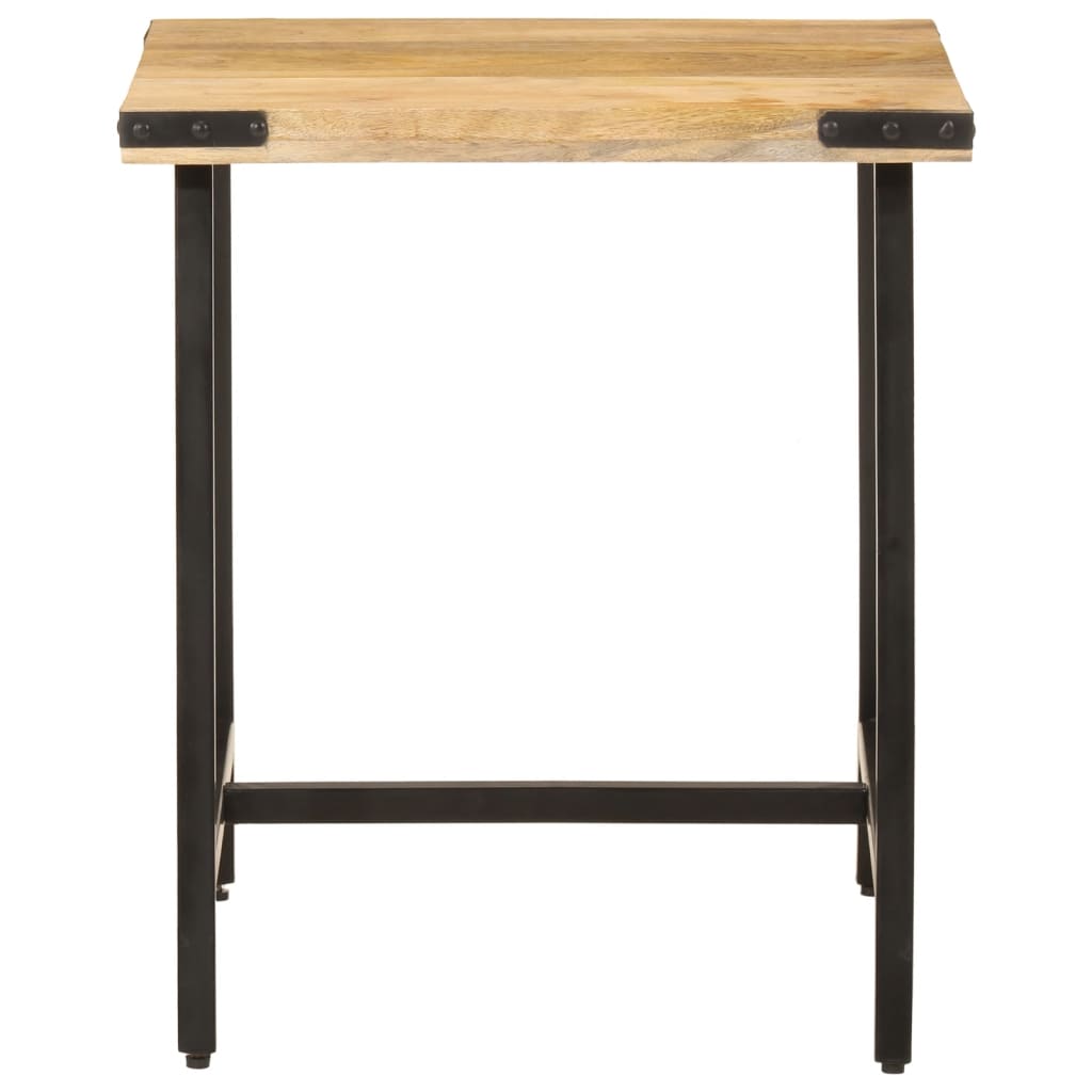 Table d’appoint 45x45x50 cm bois massif de manguier et fer