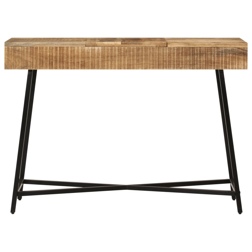 Schminktisch 105x35x75 cm rohes massives Mangoholz und Eisen