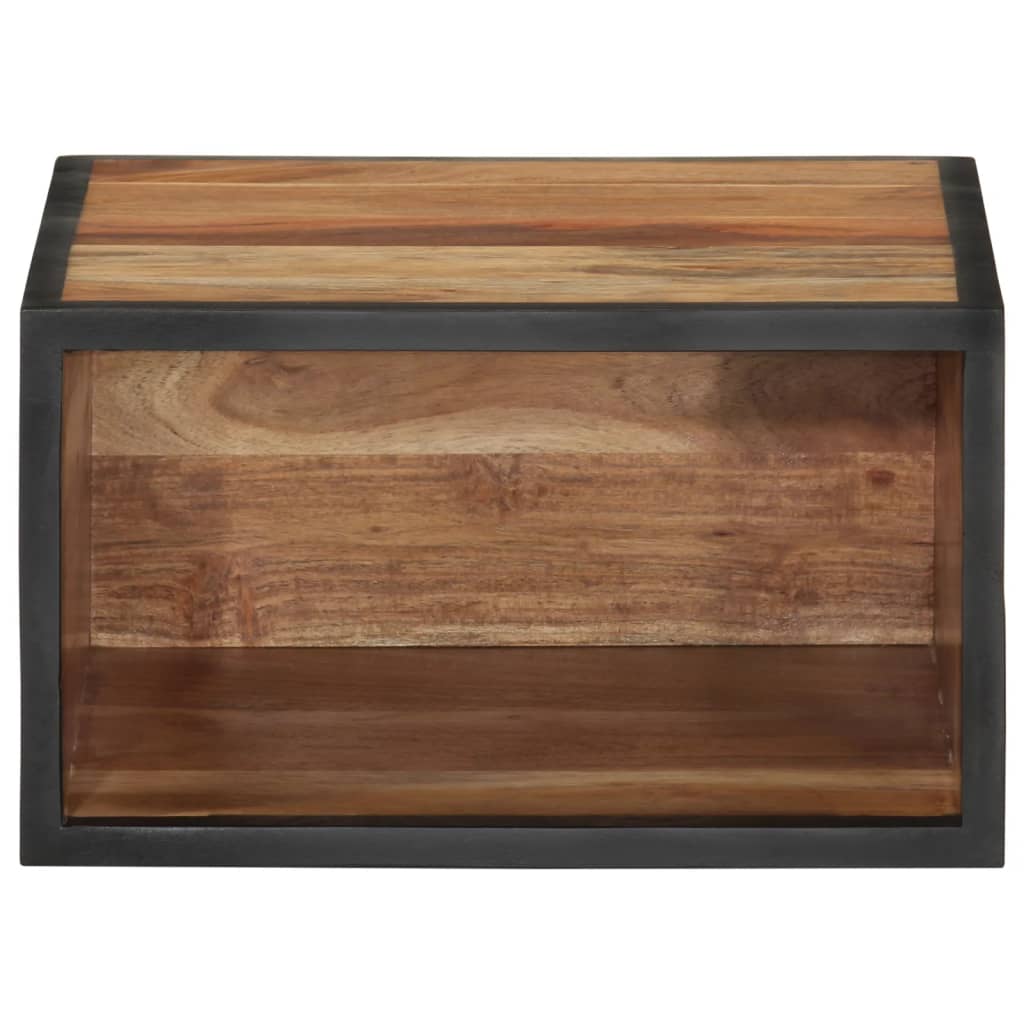 Table de chevet murale 35x35x20 cm bois massif d'acacia