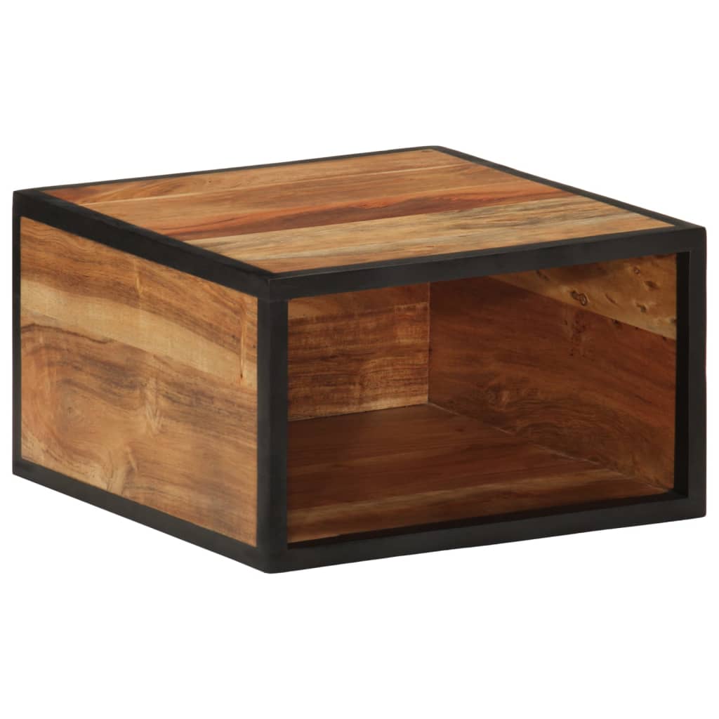 Table de chevet murale 35x35x20 cm bois massif d'acacia