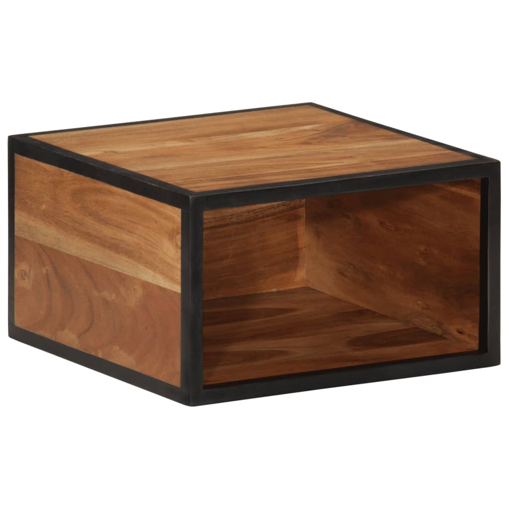 Table de chevet murale 35x35x20 cm bois massif d'acacia