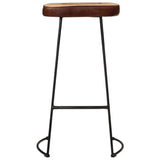 Tabourets de bar lot de 2 marron foncé 44x37,5x78 cm