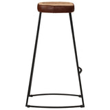 Tabourets de bar lot de 2 marron foncé 44x37,5x78 cm