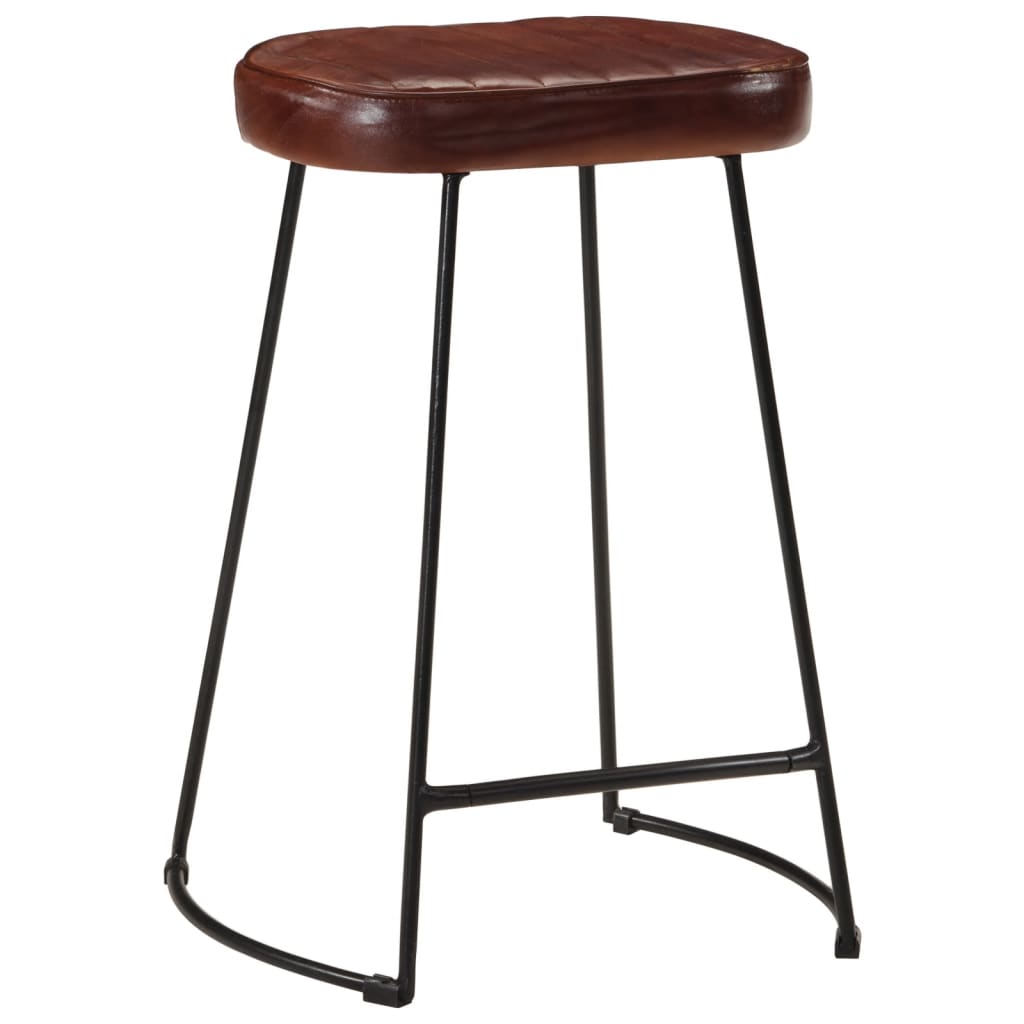 Tabourets de bar lot de 2 marron foncé 41x29x62 cm