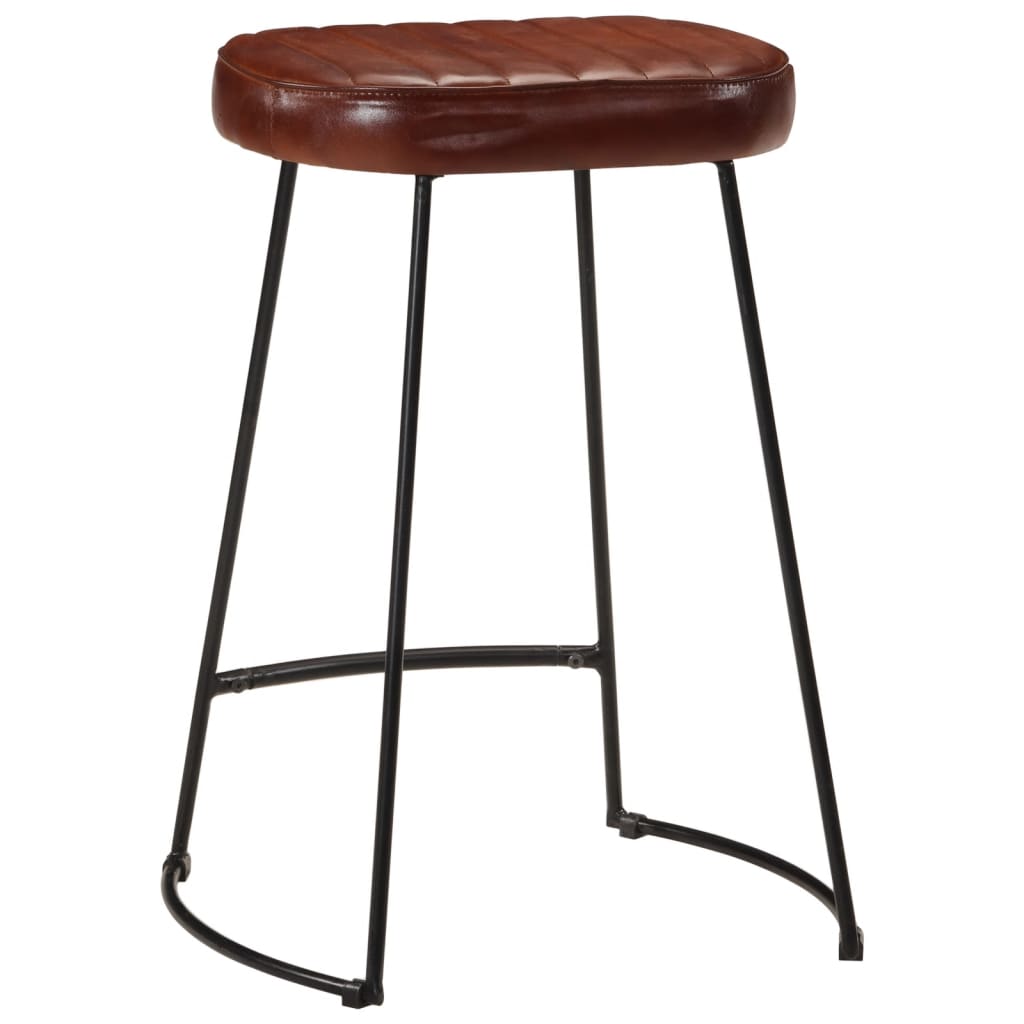 Tabourets de bar lot de 2 marron foncé 41x29x62 cm