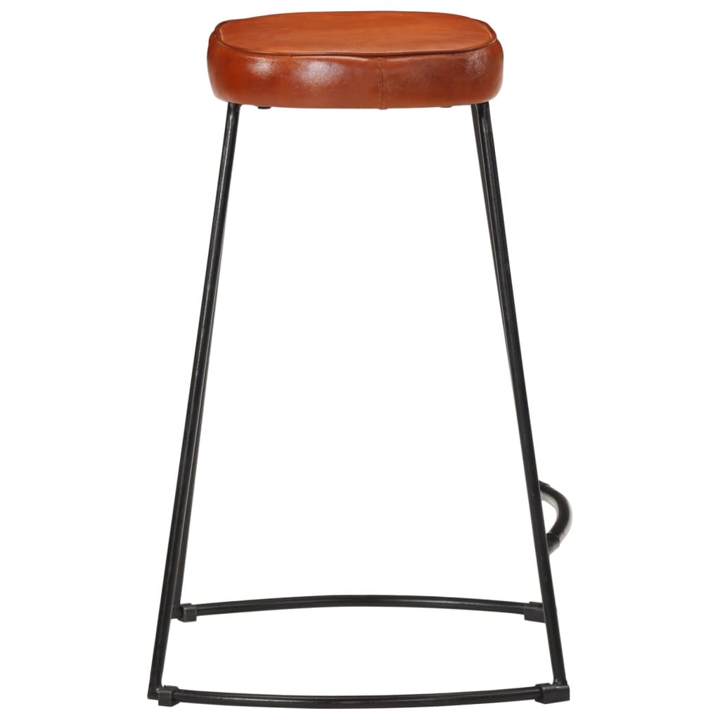 Tabourets de bar lot de 2 marron foncé 41x29x62 cm