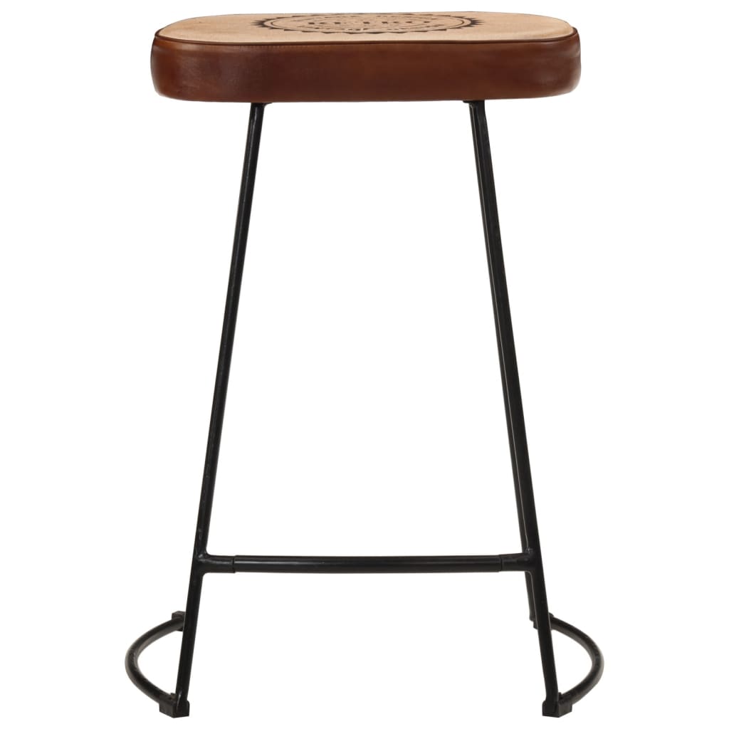 Tabourets de bar lot de 2 marron foncé 41x29x62 cm