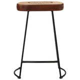 Tabourets de bar lot de 2 marron foncé 41x29x62 cm