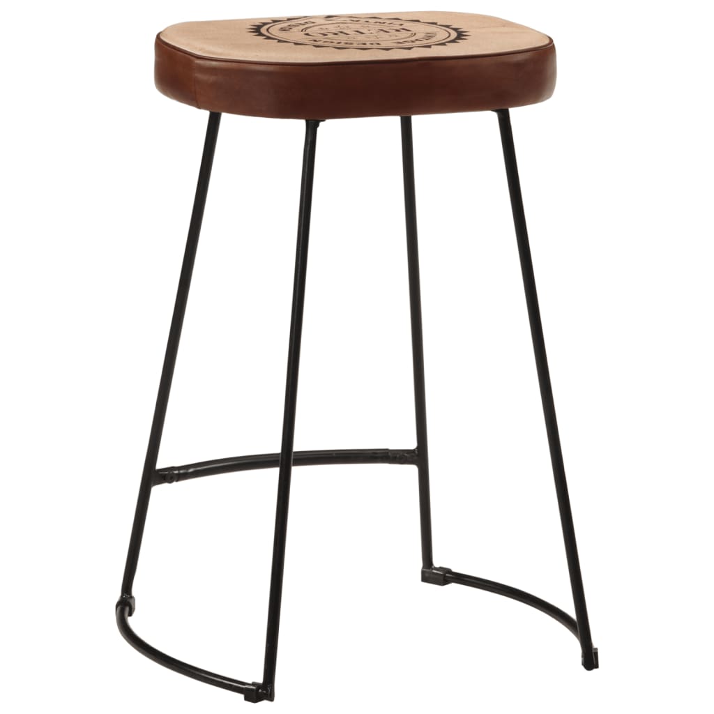 Tabourets de bar lot de 2 marron foncé 41x29x62 cm