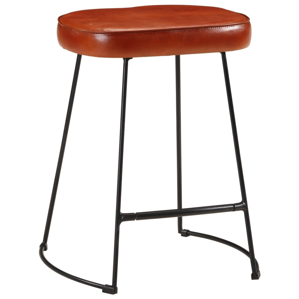 Tabourets de bar lot de 2 marron foncé 40x29,5x53 cm