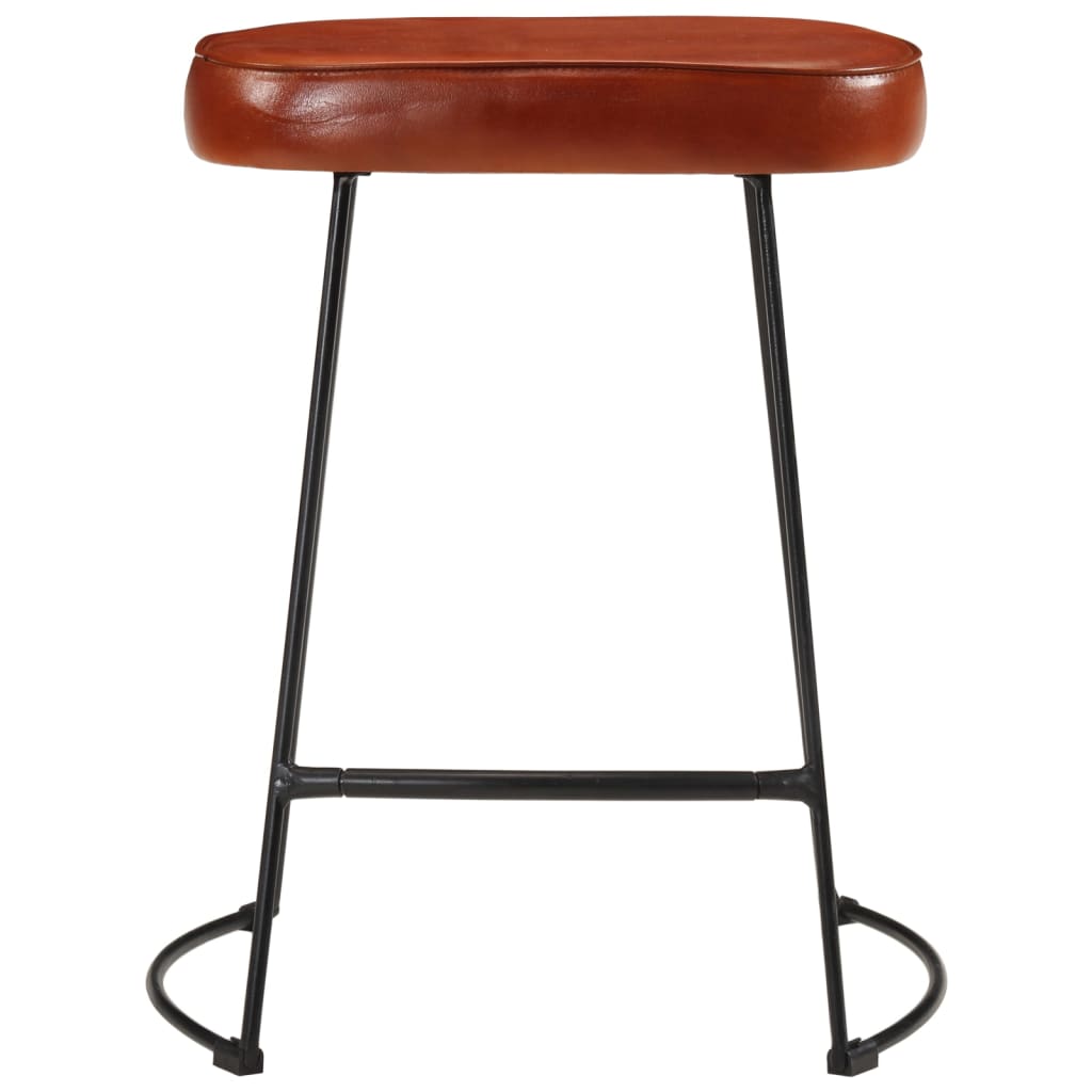 Bar stools set of 2 dark brown 40x29.5x53 cm