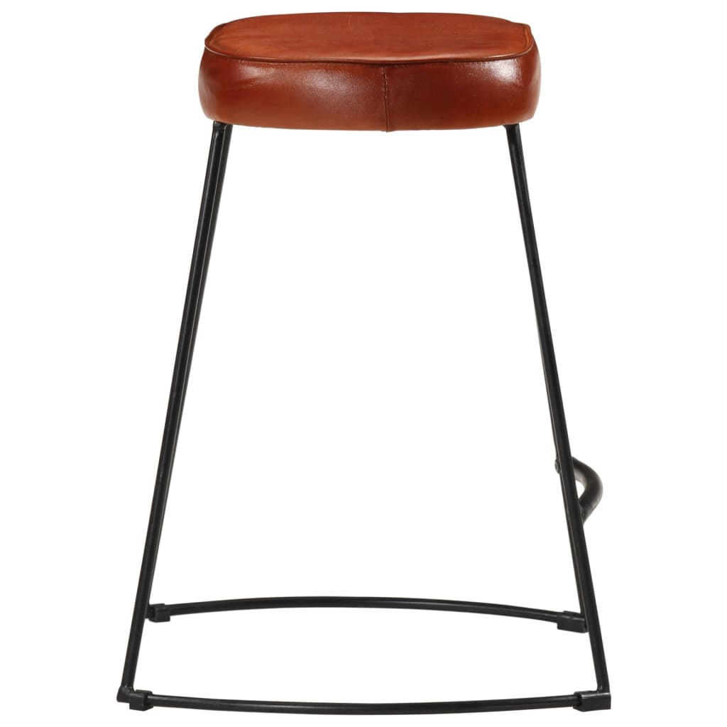 Bar stools set of 2 dark brown 40x29.5x53 cm