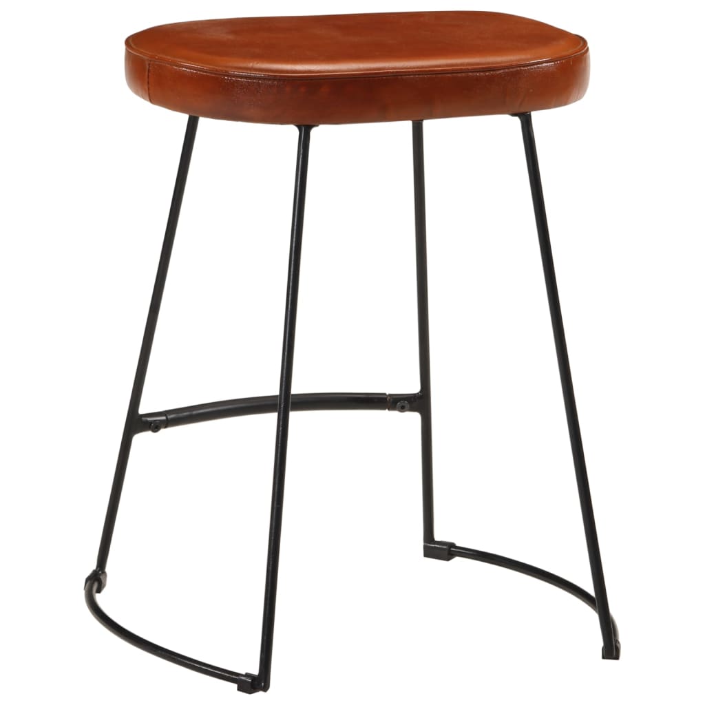 Bar stools set of 2 dark brown 40x29.5x53 cm