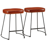 Tabourets de bar lot de 2 marron foncé 40x29,5x53 cm