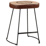 Tabourets de bar lot de 2 marron foncé 40x29,5x53 cm