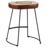 Tabourets de bar lot de 2 marron foncé 40x29,5x53 cm