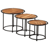 Nesting tables 3 pcs solid acacia wood