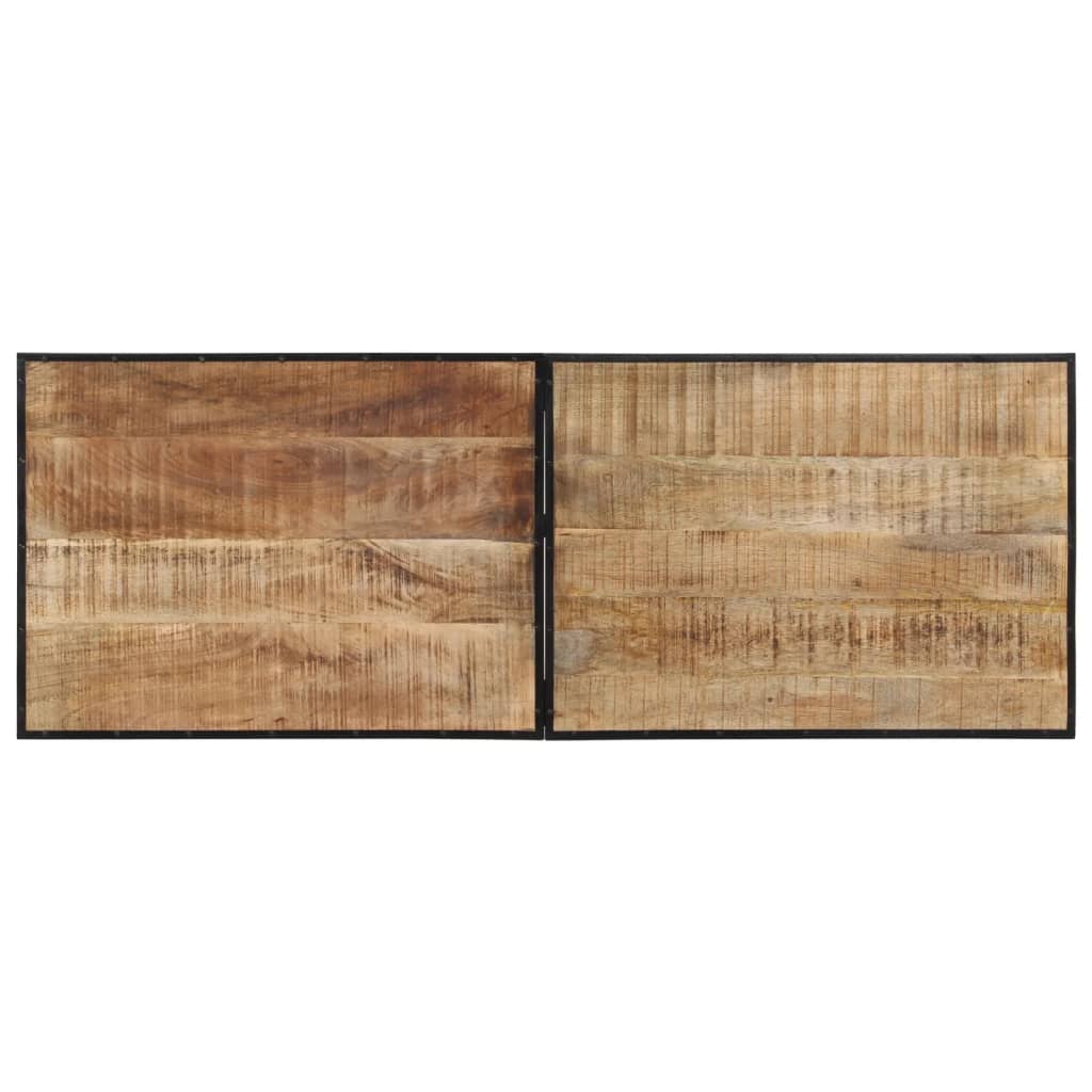 Table de bar 150x55x107 cm bois de manguier massif brut