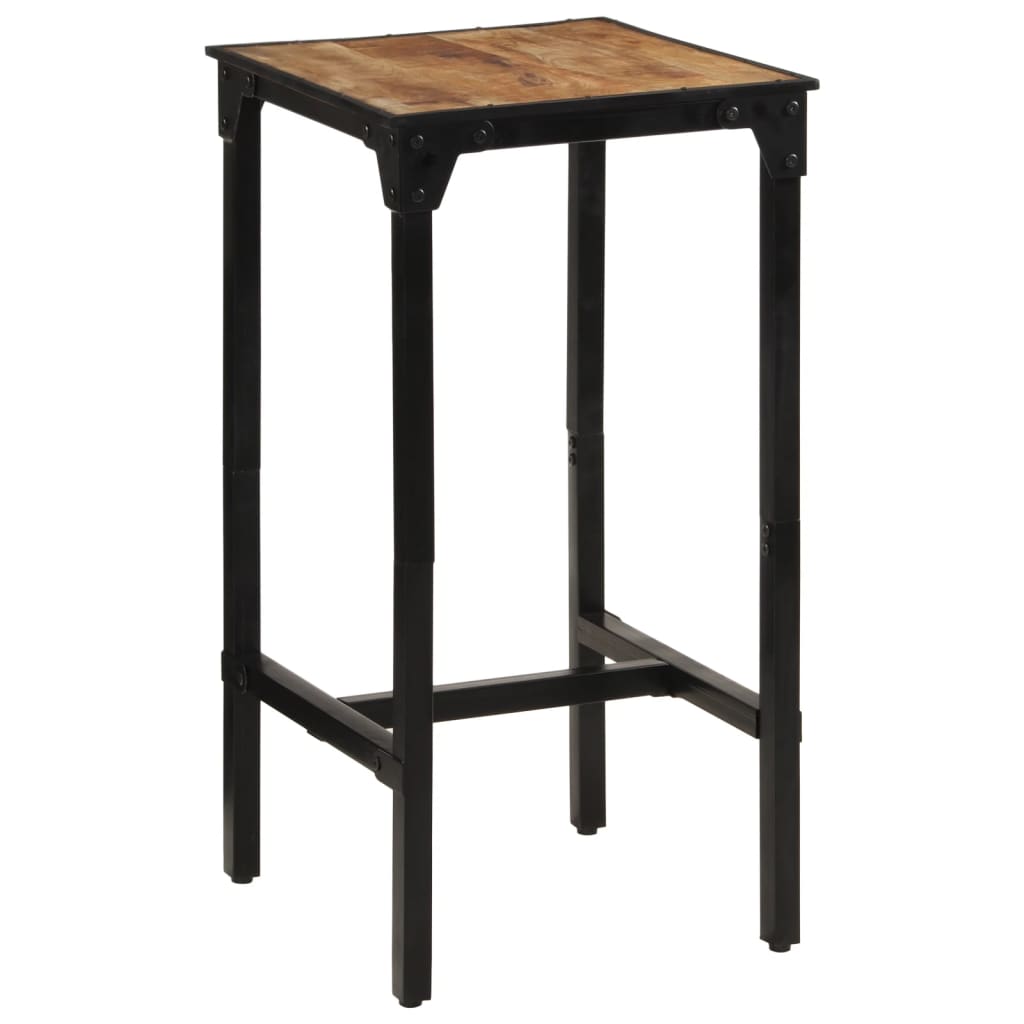 Table de bar 60x55x107 cm bois de manguier massif brut