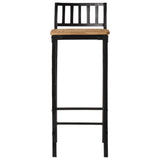 Chaises de bar lot de 2 bois de manguier massif brut