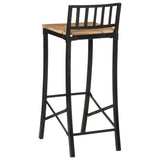 Chaises de bar lot de 4 bois de manguier massif brut