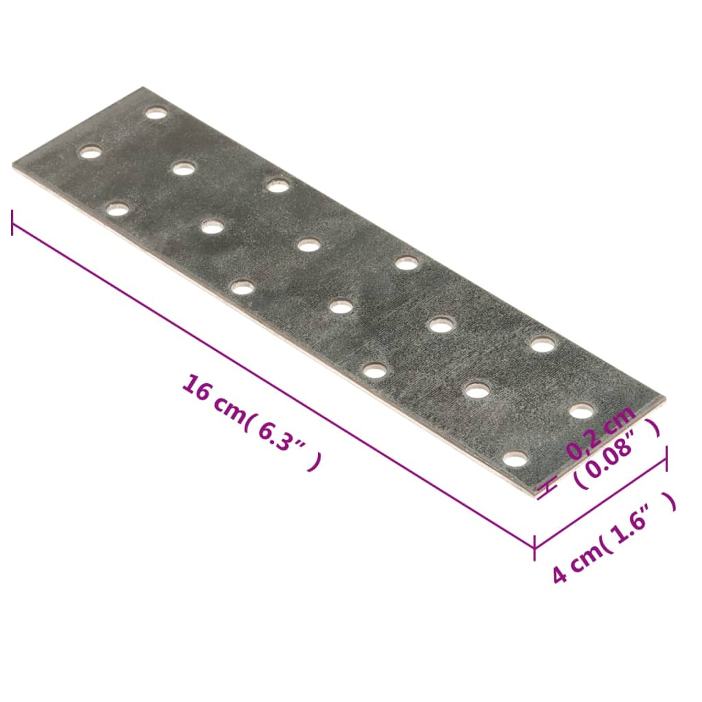 Lochplatten 60 Stück 2 mm 160x40 mm verzinkter Stahl