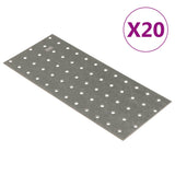 Plaques perforées 20 pcs 2 mm 240x100 mm acier galvanisé