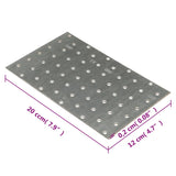 Perforated plates 20 pcs 2 mm 200x120 mm galvanized steel