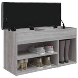 Banc à chaussures sonoma gris 82x32x45,5 cm bois d'ingénierie