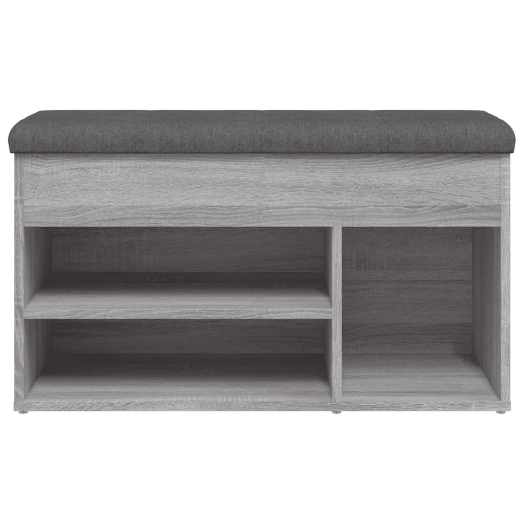 Banc à chaussures sonoma gris 82x32x45,5 cm bois d'ingénierie