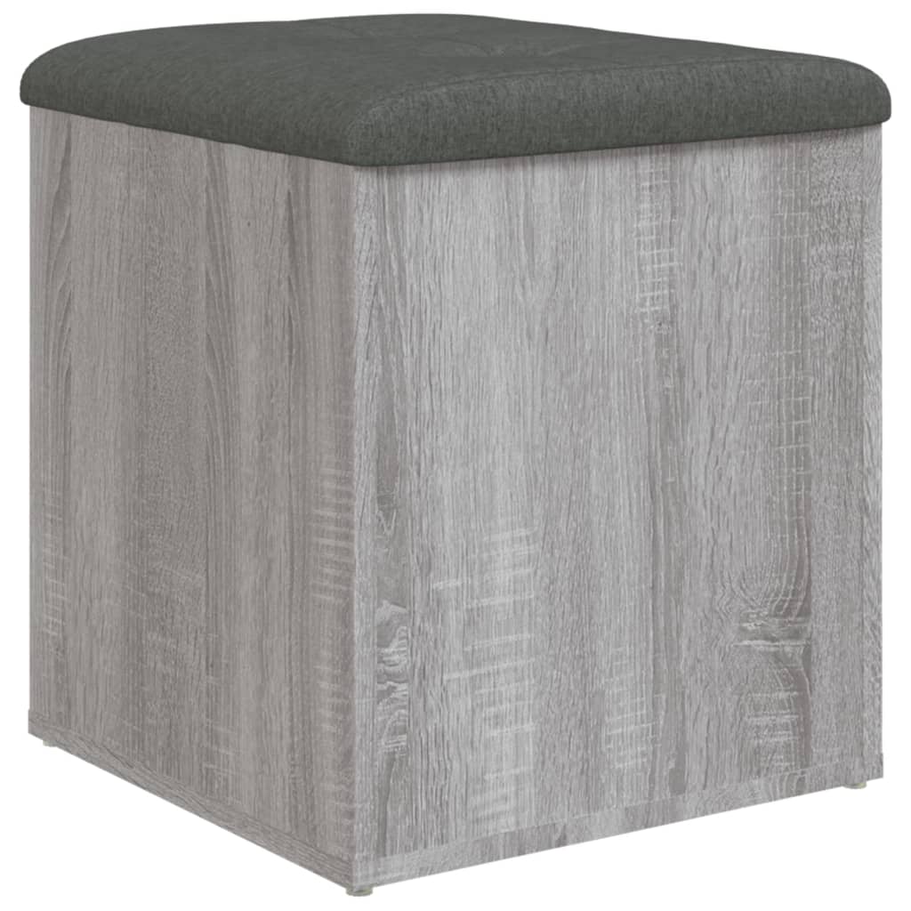 Banc de rangement sonoma gris 42x42x45 cm bois d'ingénierie