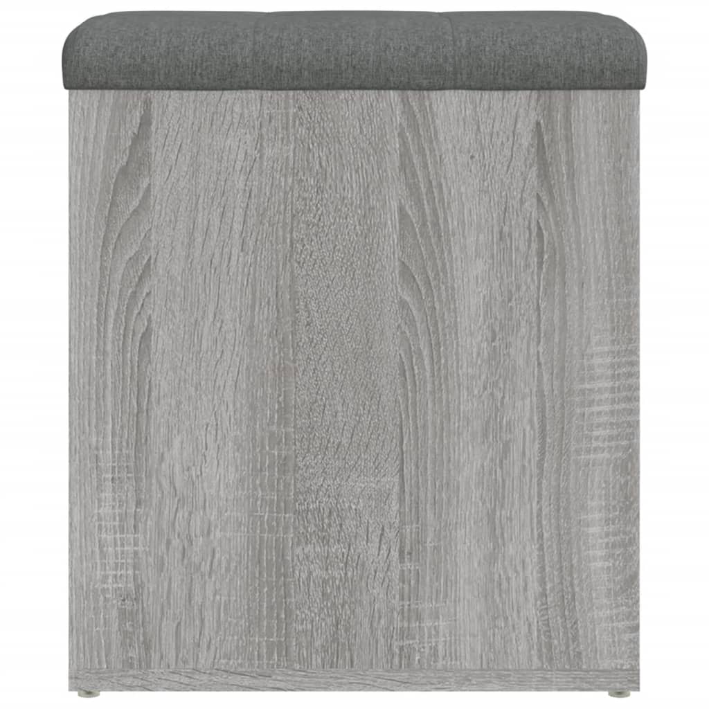 Banc de rangement sonoma gris 42x42x45 cm bois d'ingénierie