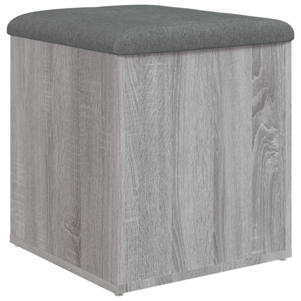 Banc de rangement sonoma gris 42x42x45 cm bois d'ingénierie