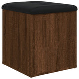 Banc de rangement chêne marron 42x42x45 cm bois d'ingénierie