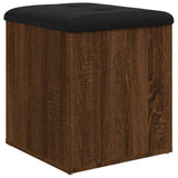 Banc de rangement chêne marron 42x42x45 cm bois d'ingénierie