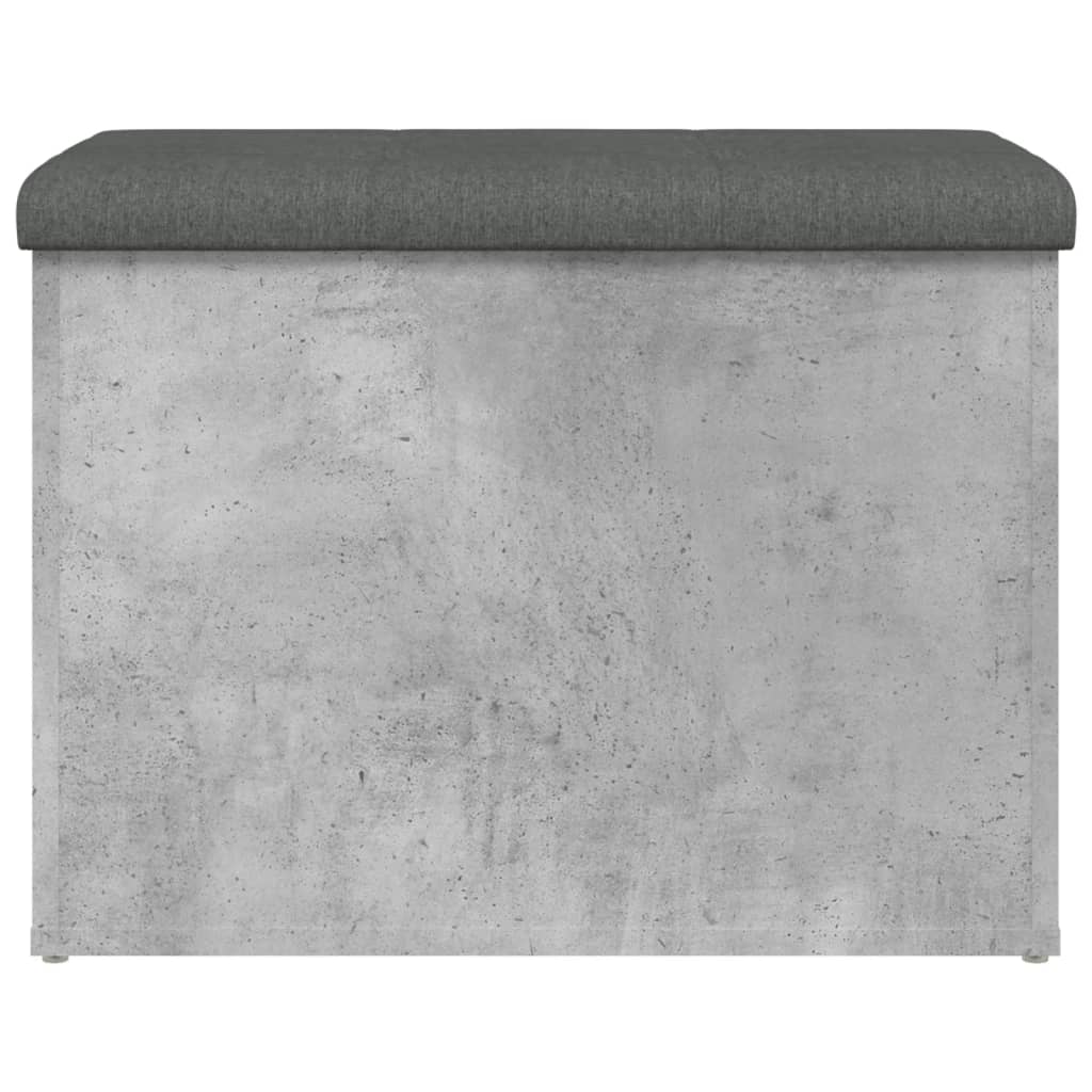 Banc de rangement gris béton 62x42x45 cm bois d'ingénierie