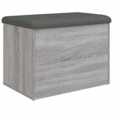 Banc de rangement sonoma gris 62x42x45 cm bois d'ingénierie