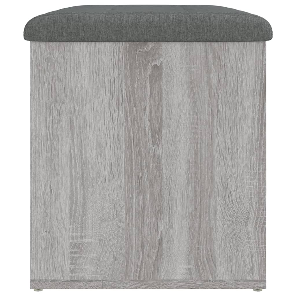 Banc de rangement sonoma gris 62x42x45 cm bois d'ingénierie