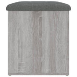 Banc de rangement sonoma gris 62x42x45 cm bois d'ingénierie