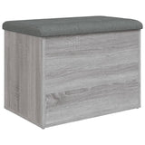 Banc de rangement sonoma gris 62x42x45 cm bois d'ingénierie