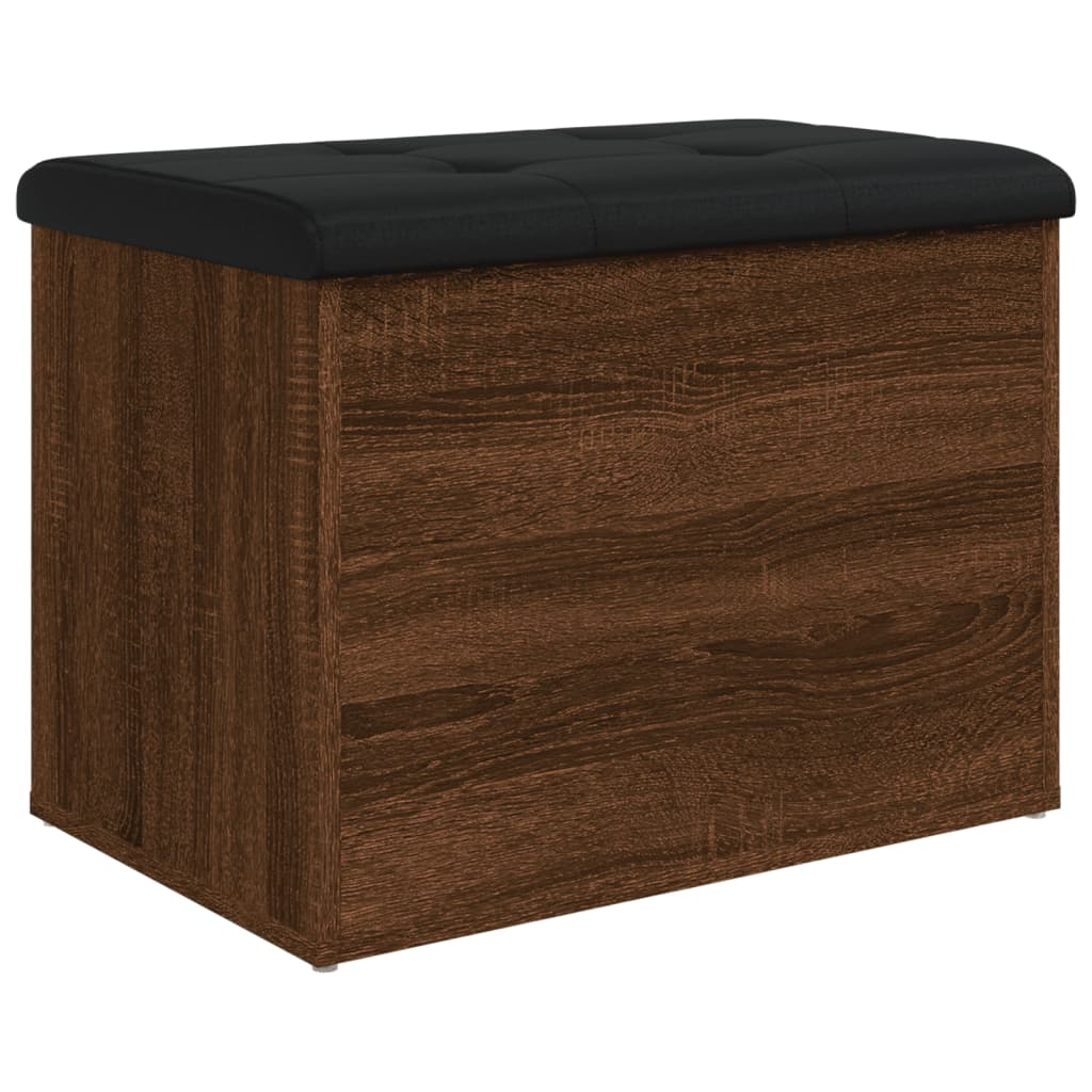 Banc de rangement chêne marron 62x42x45 cm bois d'ingénierie