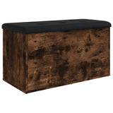 Banc de rangement chêne fumé 82x42x45 cm Bois d'ingénierie