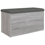 Banc de rangement sonoma gris 82x42x45 cm Bois d'ingénierie