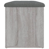 Banc de rangement sonoma gris 82x42x45 cm Bois d'ingénierie