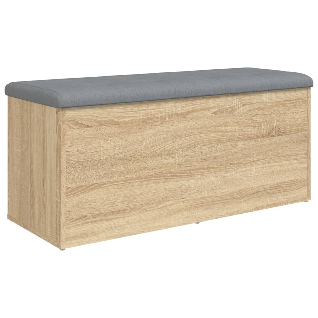 Banc de rangement chêne sonoma 102x42x45 cm bois d'ingénierie