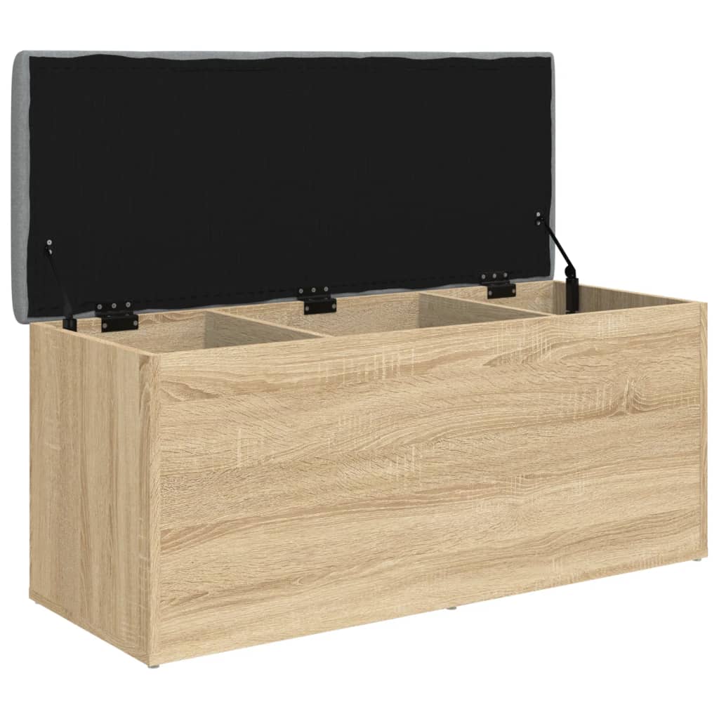 Banc de rangement chêne sonoma 102x42x45 cm bois d'ingénierie