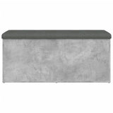 Concrete gray storage bench 102x42x45 cm engineered wood